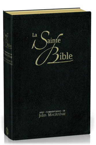 Bible NEG MacArthur souple noir or