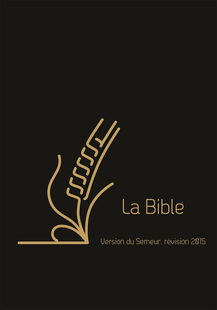 Bible Semeur cuir noir tranche or