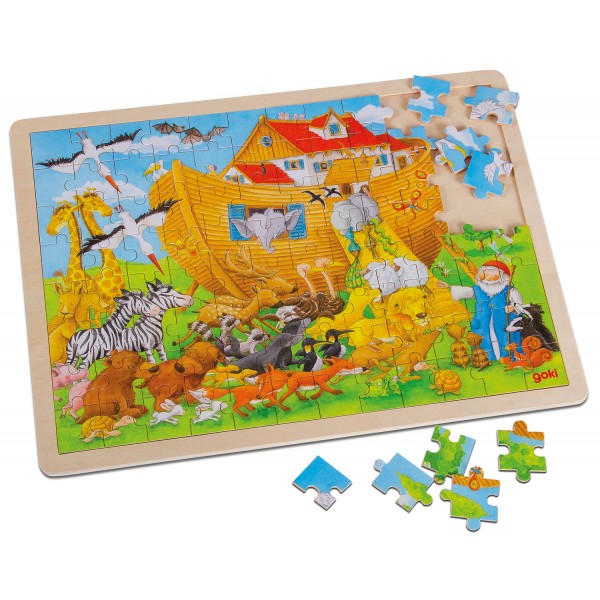 Puzzle bois arche de Noé - 96 pcs 40 X 30 cm