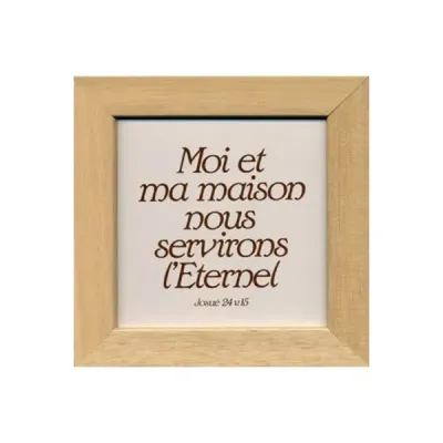 Céramique cadre chêne Moi et ma maison..