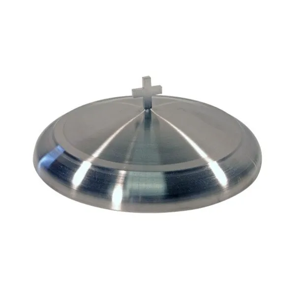 Couvercle plateau sainte cène inox argent