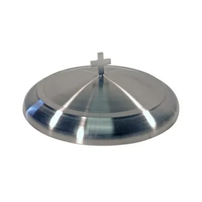 Couvercle plateau sainte cène inox argent