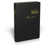 Bible NEG gros caractères souple noir or onglets
