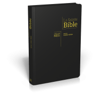 Bible NEG gros caractères souple noir or onglets zip