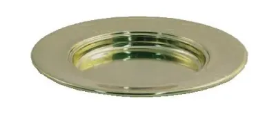 Assiette pain plate sainte cène inox or