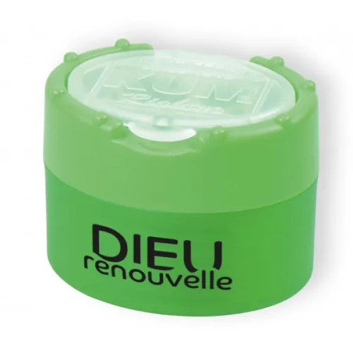 Taille-crayon Dieu renouvelle - Vert fluo