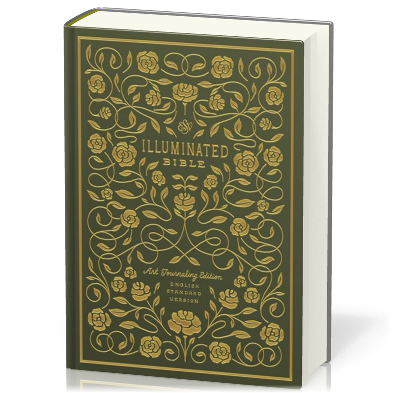 ESV Illuminated Bible - art journaling edition hardcover green