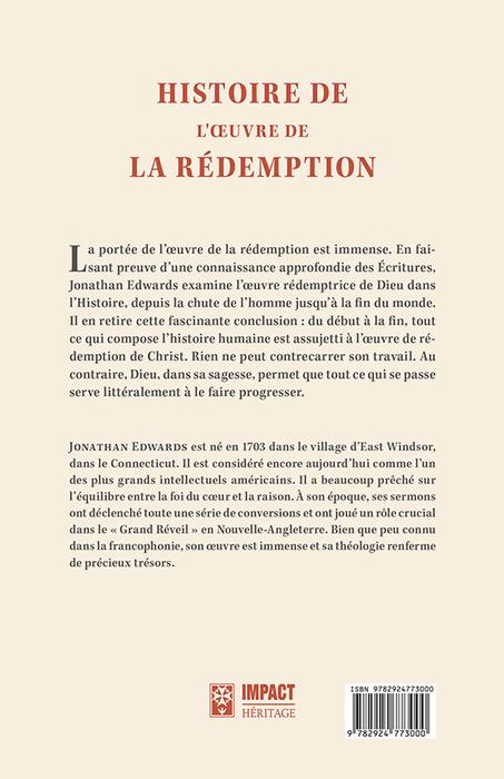 Histoire de l'oeuvre de la rédemption