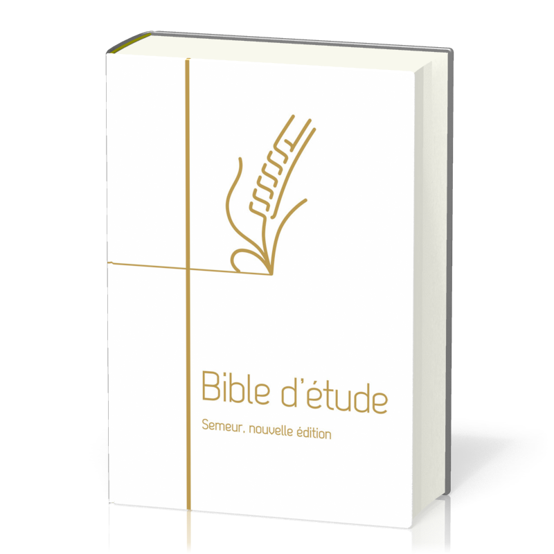Bible Semeur Etude rigide blanc or