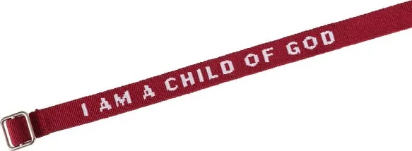 Bracelet tissé I'm a child of God - Bordeaux