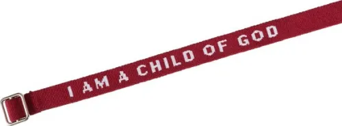 Bracelet tissé I'm a child of God - Bordeaux
