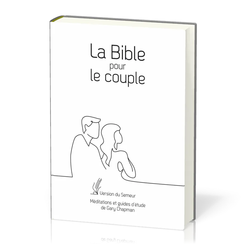 Bible Semeur pour le couple rigide blanc or