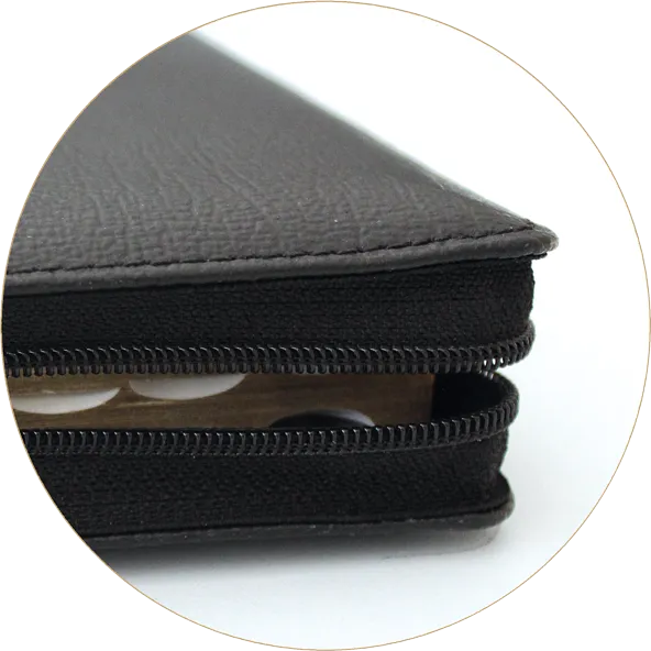 Bible Segond 1910 gros caractères cuir noir mariage zip or onglets