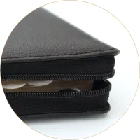 Bible Segond 1910 gros caractères cuir noir mariage zip or onglets