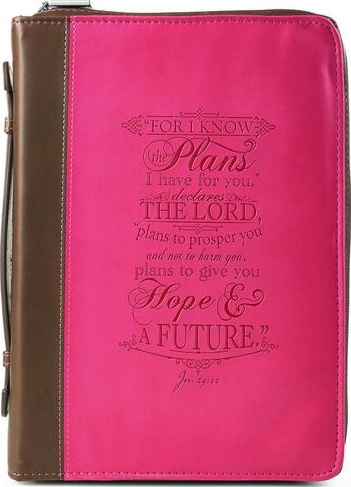 Housse M For I know the plans - Jer 29:11 (pink)