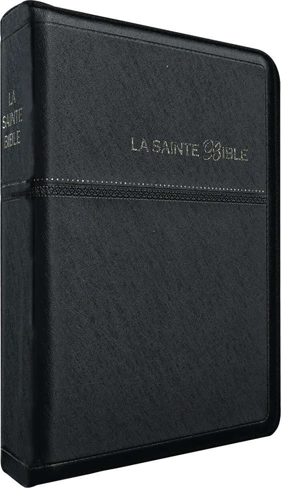 Bible Segond 1910 souple noir zip onglets