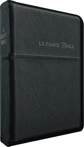 Bible Segond 1910 souple noir zip onglets