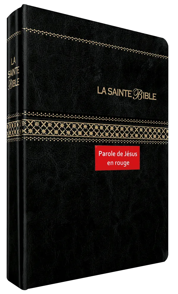 Bible Segond 1910 famille souple noire or onglets - PJR