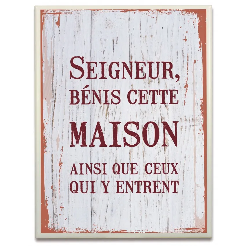 Céramique Seigneur bénis cette maison ainsi que ceux qui y entrent