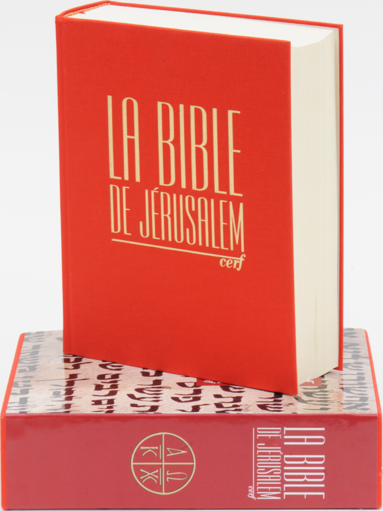 Bible Jérusalem toile rouge avec étui
