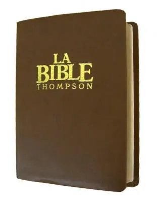 Bible Colombe Thompson souple marron or onglets