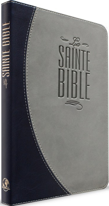 Bible Esaïe 55 souple Duo Bleu/Gris zip onglets