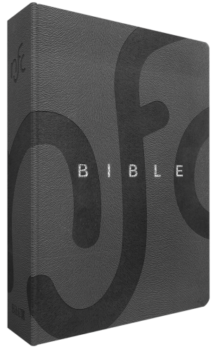 Bible NFC souple gris argent