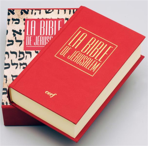 Bible de Jérusalem avec notes rigide rouge coffret