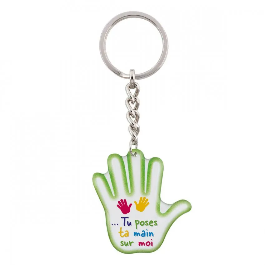 Porte-clés métal main - Tu poses ta main sur moi