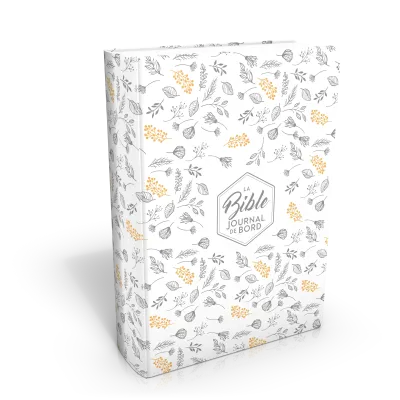 Bible SG21 Journal de bord souple Vivella blanc motifs dorés