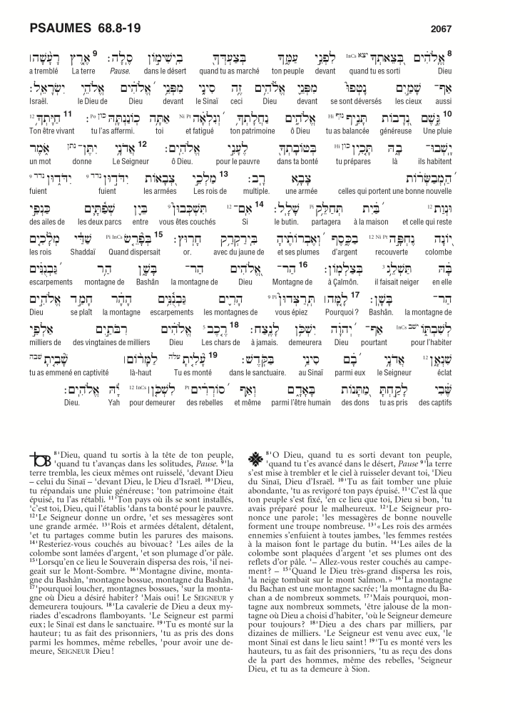 Ancien Testament interlinéaire Hebreux-Francais rigide