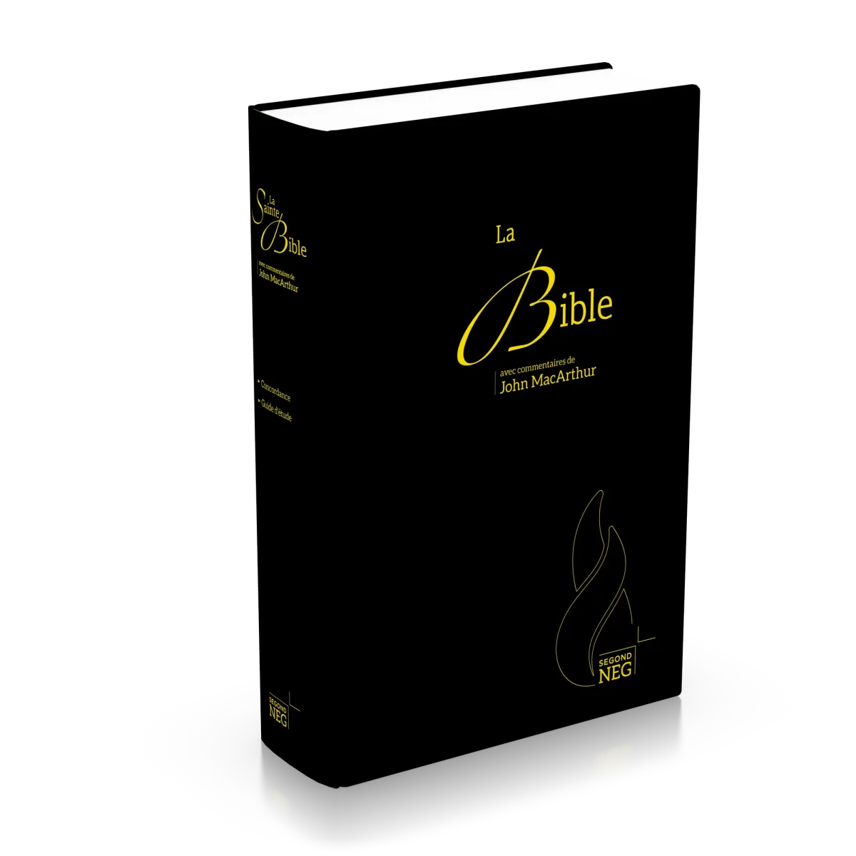 Bible NEG MacArthur rigide noir