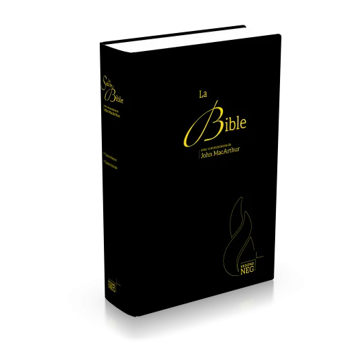 Bible NEG MacArthur rigide noir