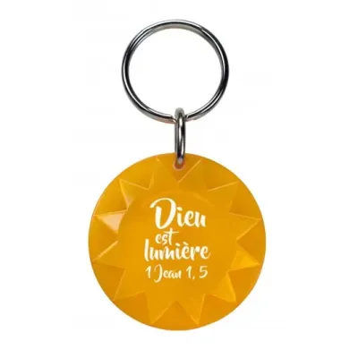 Porte-clés Soleil orange - 1 Jean 1:5