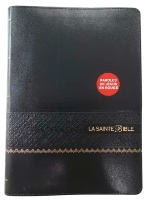 Bible Segond 1910 gros caractères noir onglets - Paroles de Jésus en rouge
