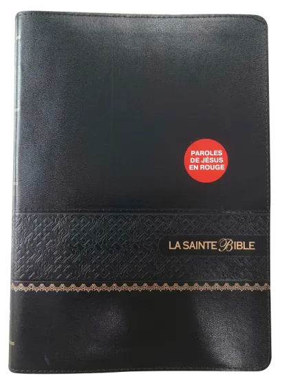 Bible Segond 1910 gros caractères noir onglets - Paroles de Jésus en rouge