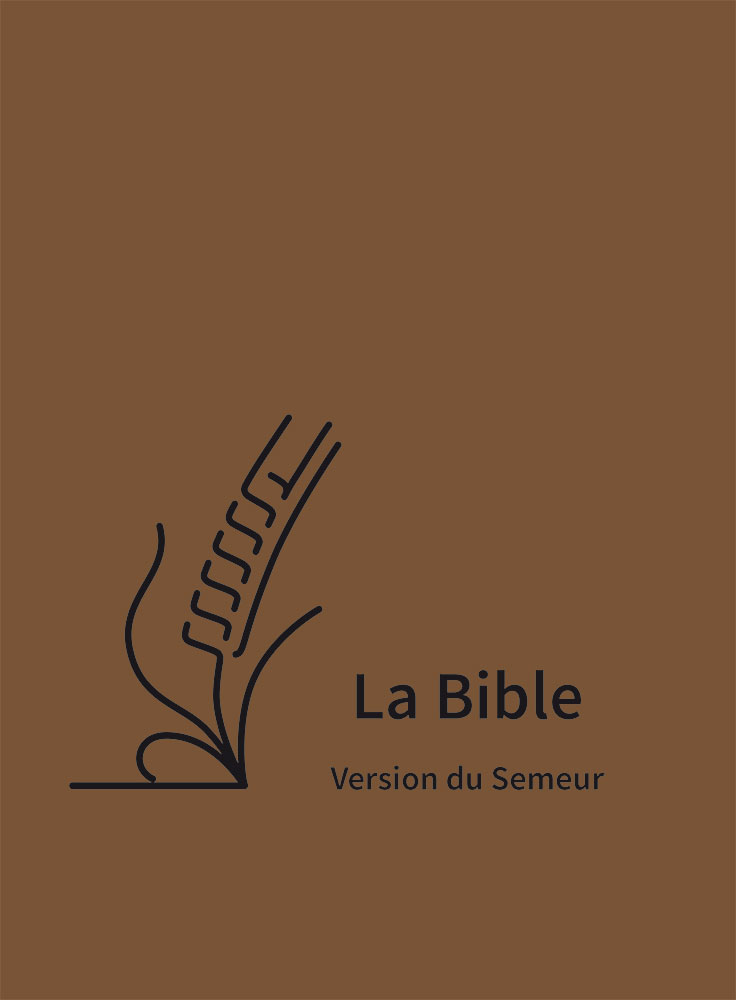 Bible Semeur souple textile marron