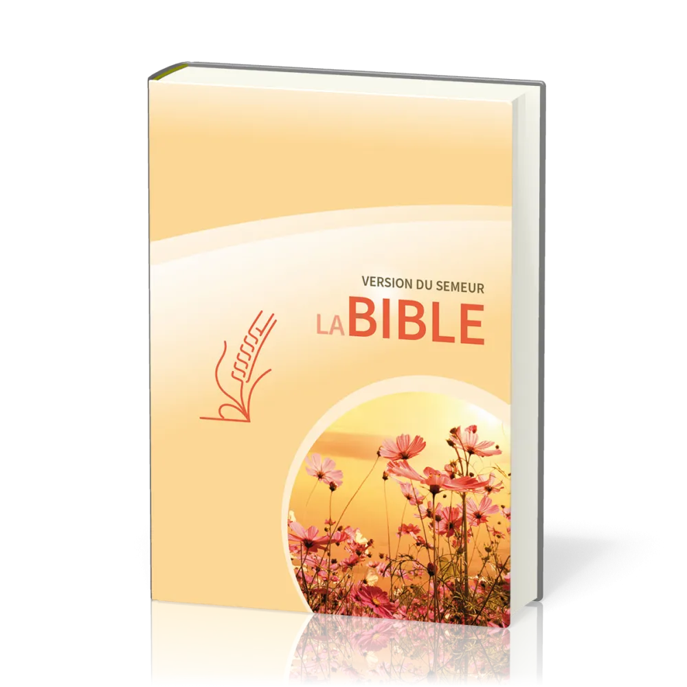 Bible Semeur rigide jaune fleurs