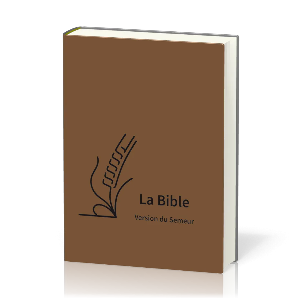 Bible Semeur souple textile marron