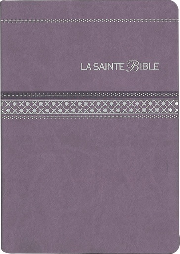 Bible Segond 1910 famille souple parme argent