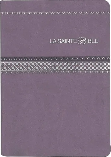Bible Segond 1910 famille souple parme argent