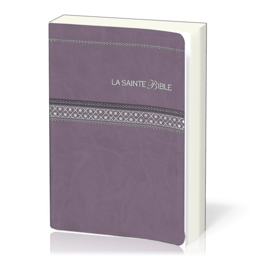 Bible Segond 1910 famille souple parme argent