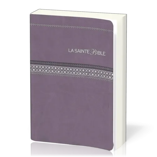 Bible Segond 1910 famille souple parme argent