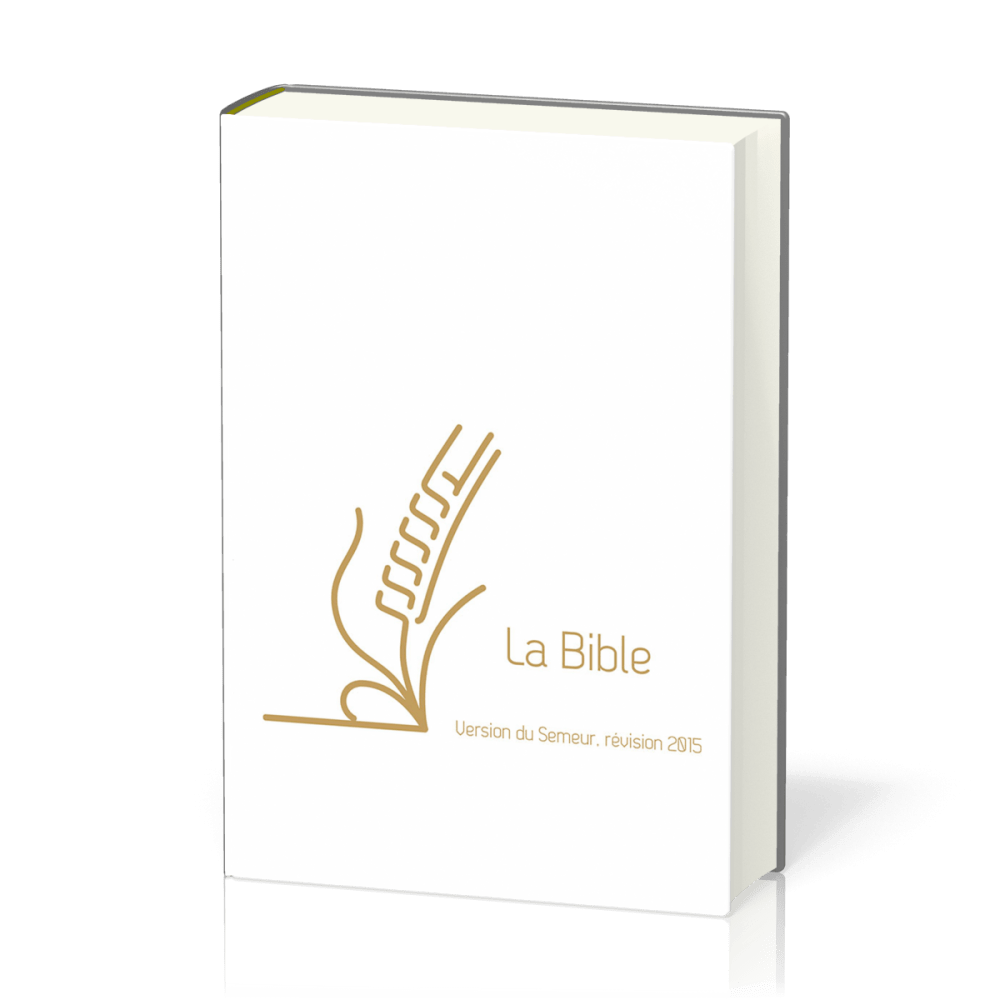 Bible Semeur rigide blanc or