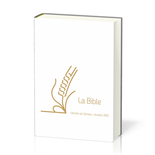 Bible Semeur rigide lin blanc or