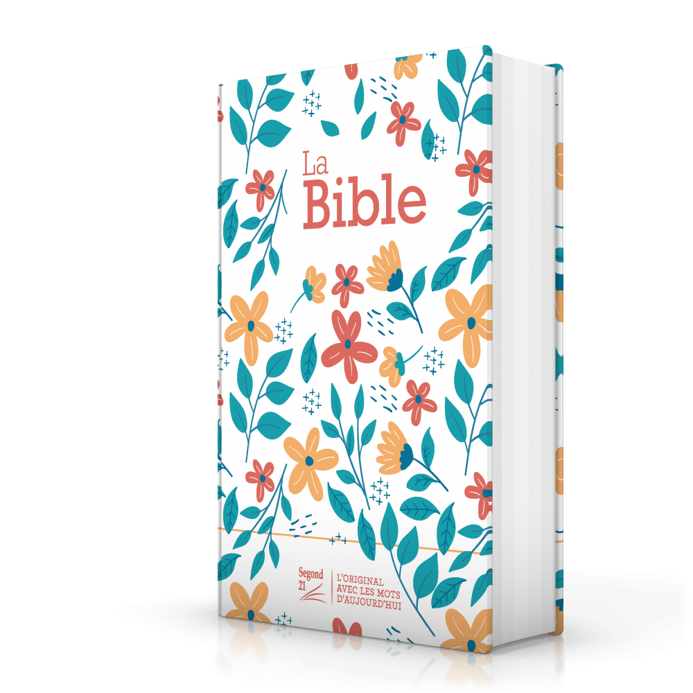 Bible SG21 rigide textile matelassé fleuris