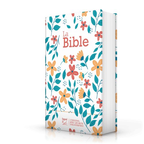 Bible SG21 rigide toilée matelassée fleuris