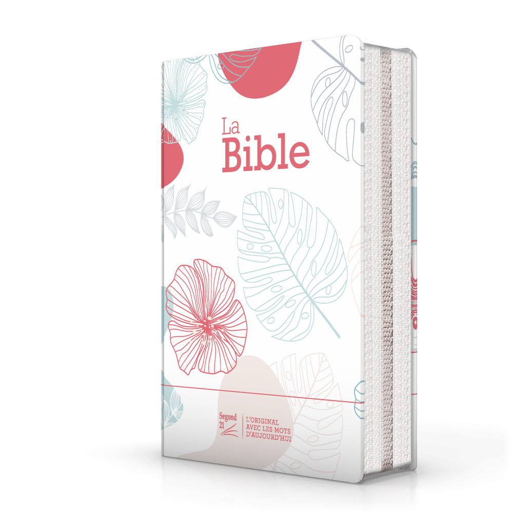 Bible SG21 souple textile fleur zip