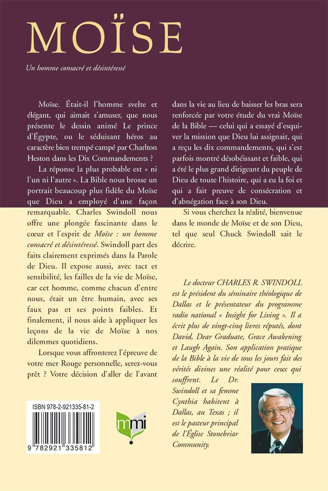 Moïse un homme consacré et désintéressé