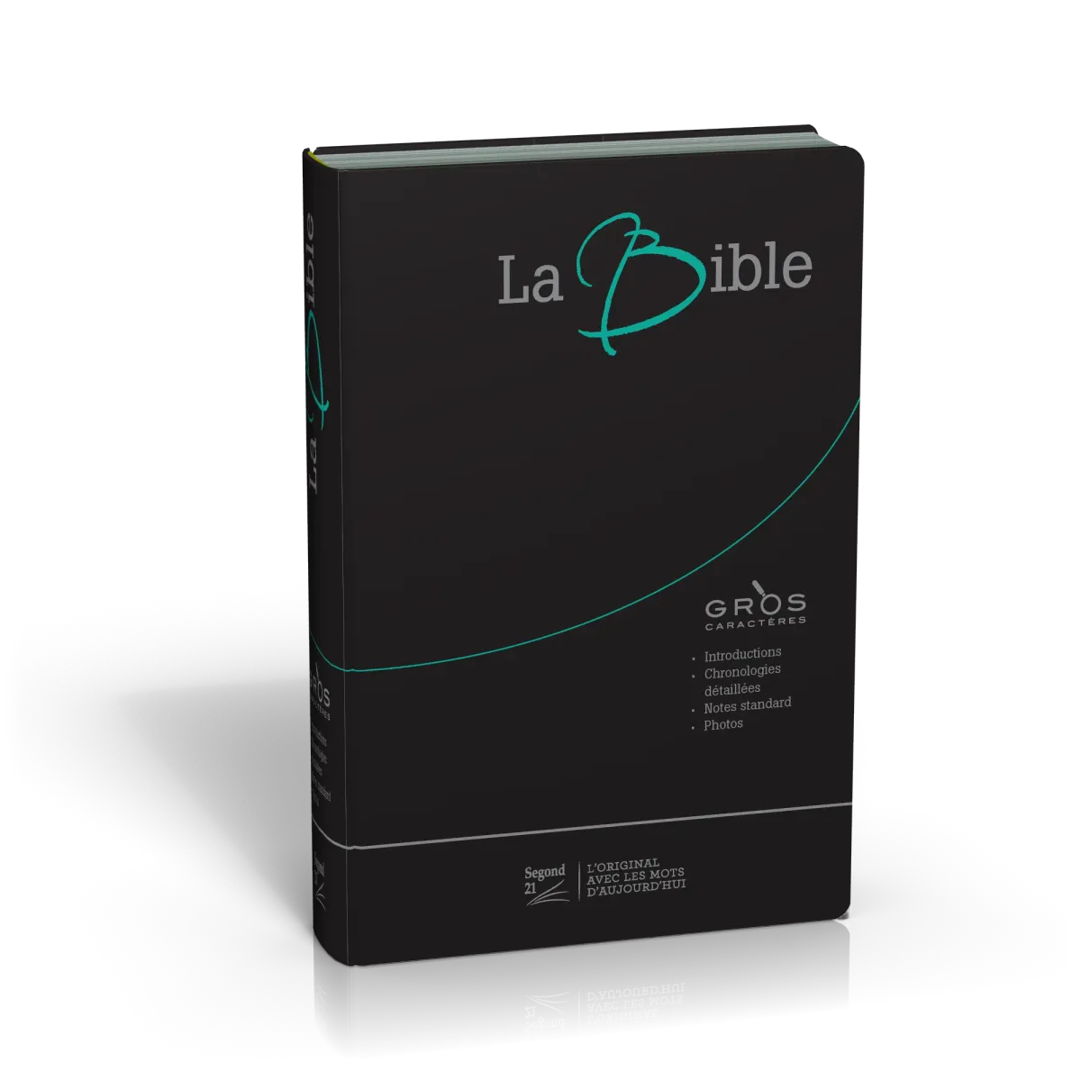 Bible SG21 gros caractères souple noire argent